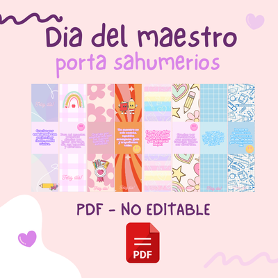 Porta Sahumerios "dia del maestro" - PDF