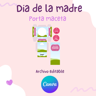 Molde porta maceta - editable