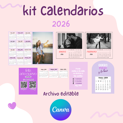 Calendarios 2026 - Editable 