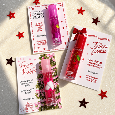 Tarjeton navideño + gloss