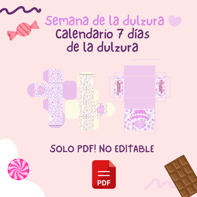 Calendario 7 días dulzura - NO EDITABLE