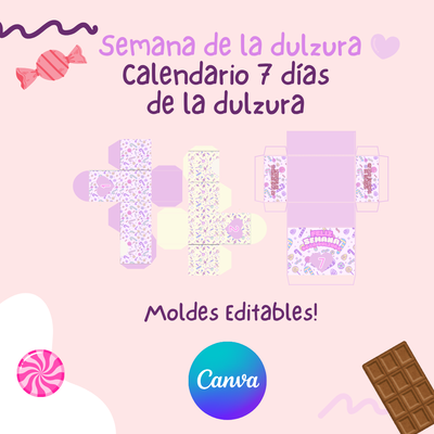 Calendario 7 días dulzura - Editable