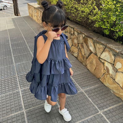 Vestido Volado Azul