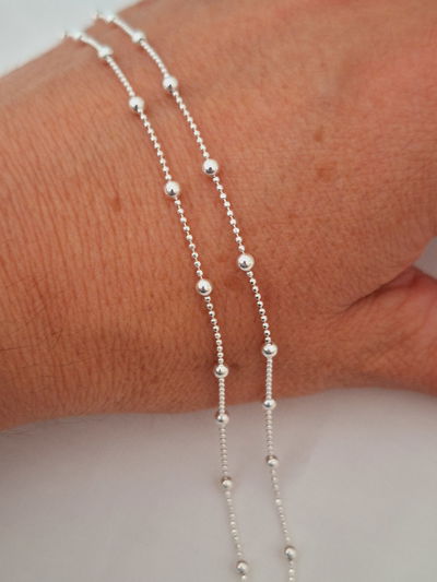 Cadena de plata Microbolitas