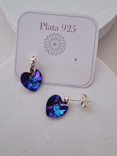 Aros cristal violeta tornasolado 