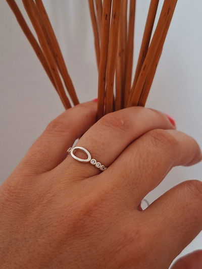 Anillo de plata Ovalo
