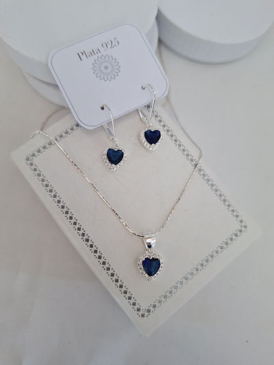 Conjunto  Corazón Azul