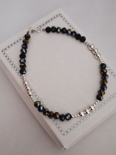 Pulsera de plata y cristal de roca