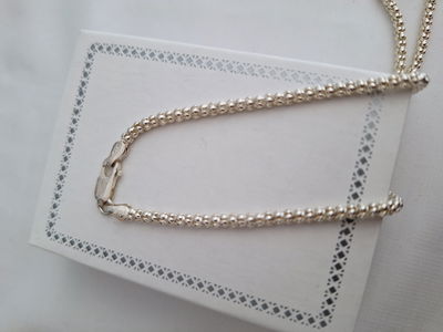 Cadena canasta de plata Italiana 