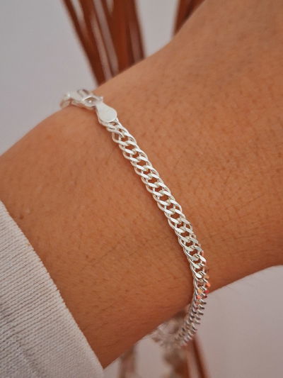 Pulsera de plata, masculina 
