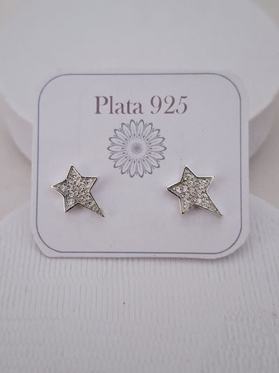 Aros estrellas micro pave 