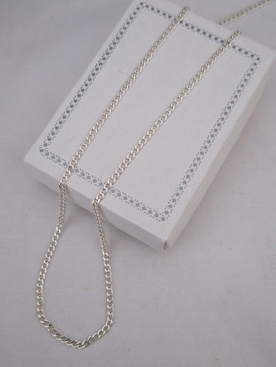 Cadena unisex de plata  55cm