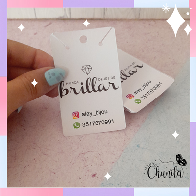 tarjeta personalizada para accesorios