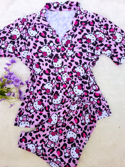 Kitty rosa print(camisero)