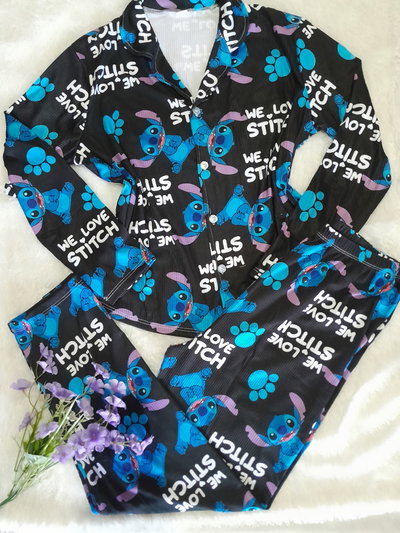 Stitch negro(camisero)