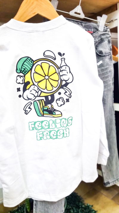 REMERA MANGAS LARGAS LIMON