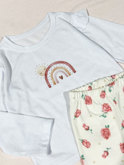 REMERA MANGAS LARGAS ARCOIRIS NIÑA