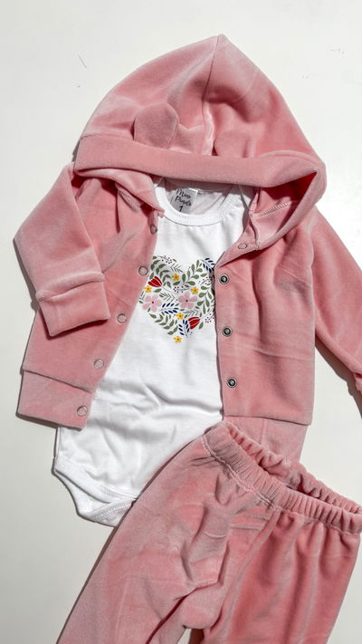 CONJUNTO PLUSH ROSA BEBE