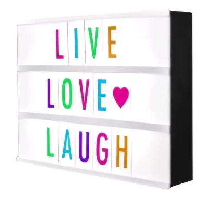 Cartel Led con Letras de Colores y Emojis