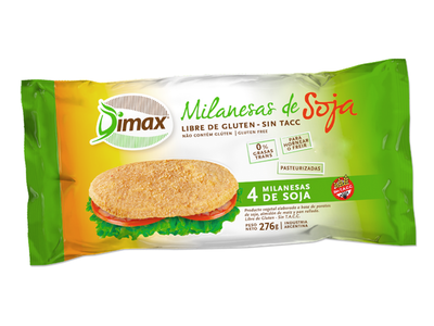 DIMAX - Milanesa de Soja - 4 Unidades - (276 gramos)