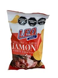 LEQ PAPAS FRITAS ESPAÑOLAS SABOR JAMON X 65 g.