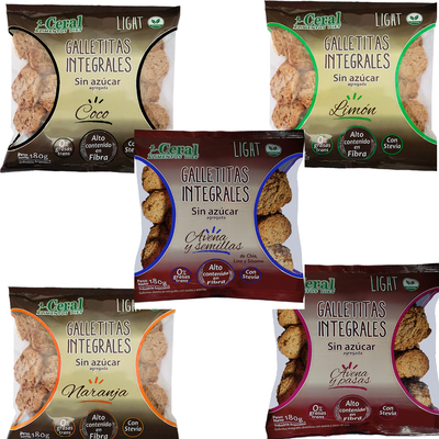 CERAL GALLETAS INTEGRALES S/AZUCAR X 180g.