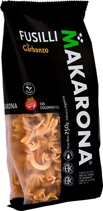 FIDEOS FUSILLI DE GARBANZOS X 250G. MAKARONA