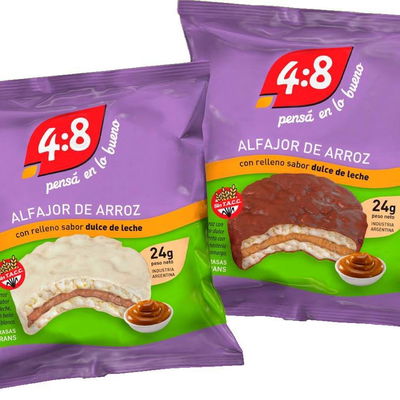 ALFAJORES DE ARROZ 4:8  X 12 UN - Dulce Leche / Limón / Blanco