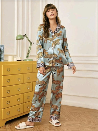 🐆 Pijama Satinada Leopardo 🐆