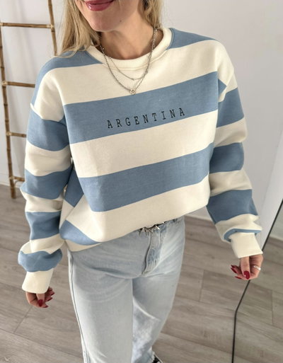 Buzo Argentina Rayas Horizontales 