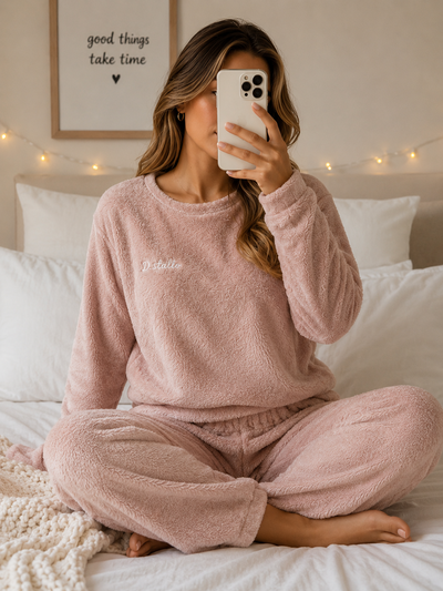 Pijama Plush D Studio Rosa viejo Talle L / XL 
