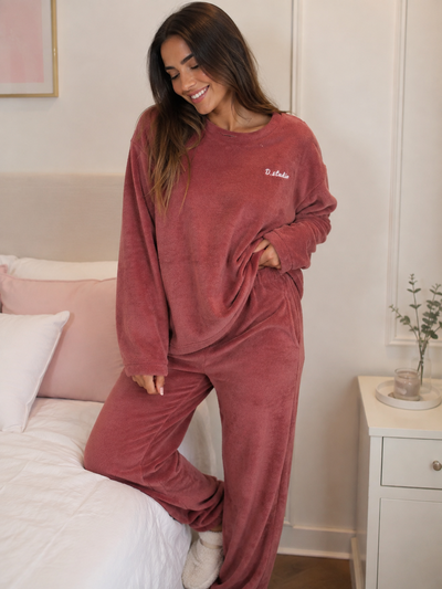 Pijama Plush D Studio Terracota Talle L / XL 