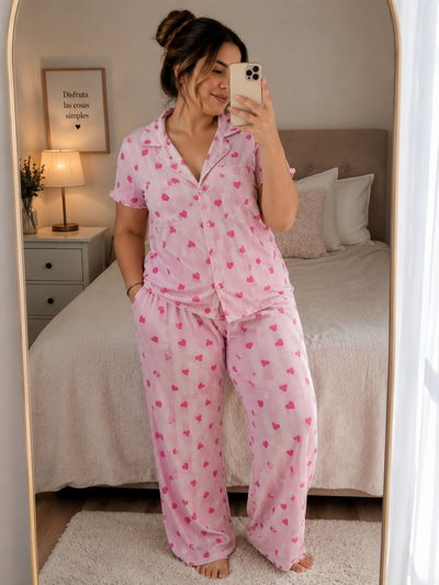 Pijama Morley rosa chicle 