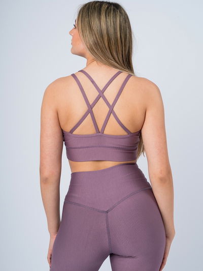 Top cruzado Uva pastel
