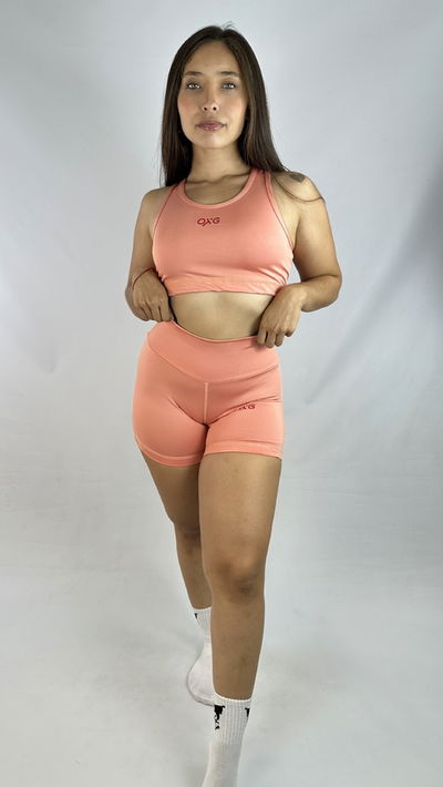 Top tira ancha salmon oscuro