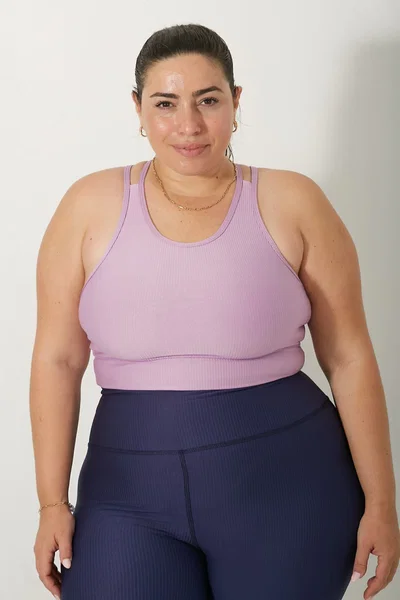 Top cruzado Uva pastel