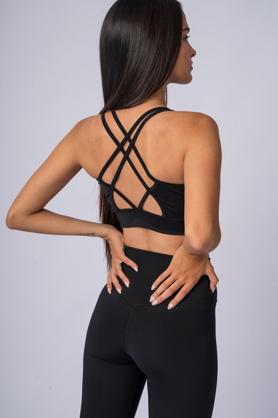 Calza larga negro corte en V OUTLET 