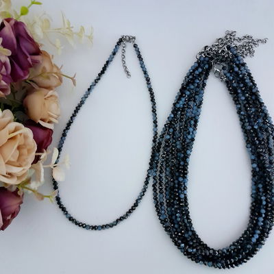 Collar tornasolado negro