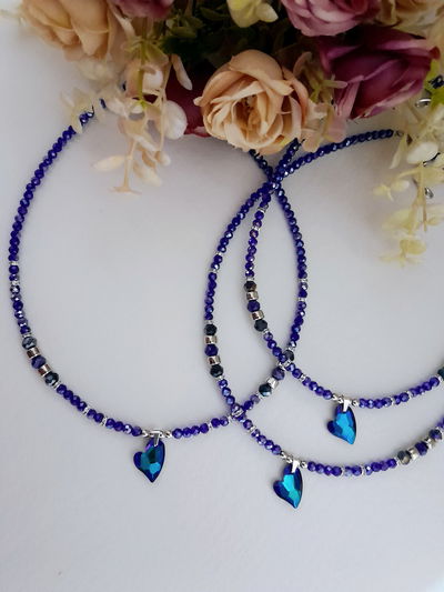 Collar dije de cristal corazón 