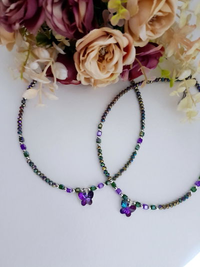 Collar Mariposa Tornasolado 