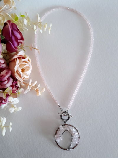 Collar árbol rosa