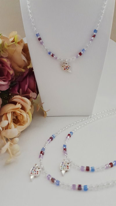 Collar corazón cupido 