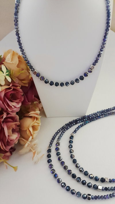 Collar Destellos azul