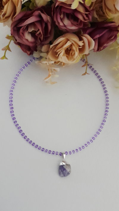 Collar Amatista rolada