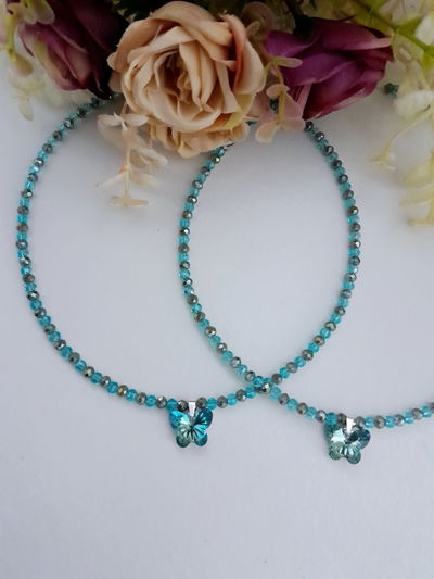 Collar Mariposa celeste 