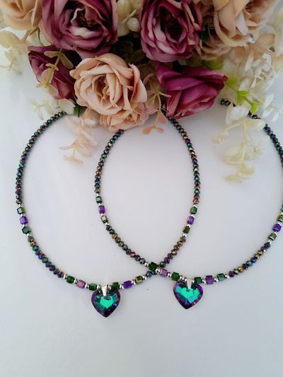 Collar Corazón Tornasolado 