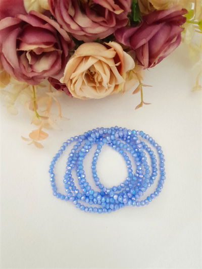 Pulsera cristal celeste #2