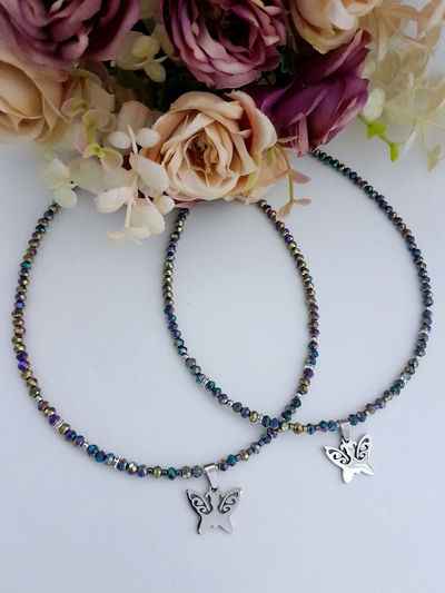 Collar Mariposa multicolor