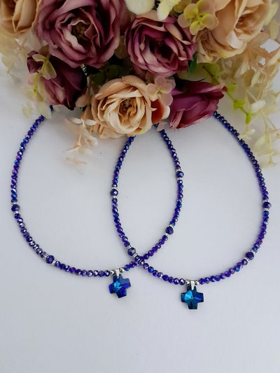 Collar Cruz azul