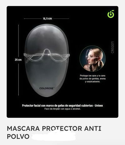 Máscara protectora de polvo